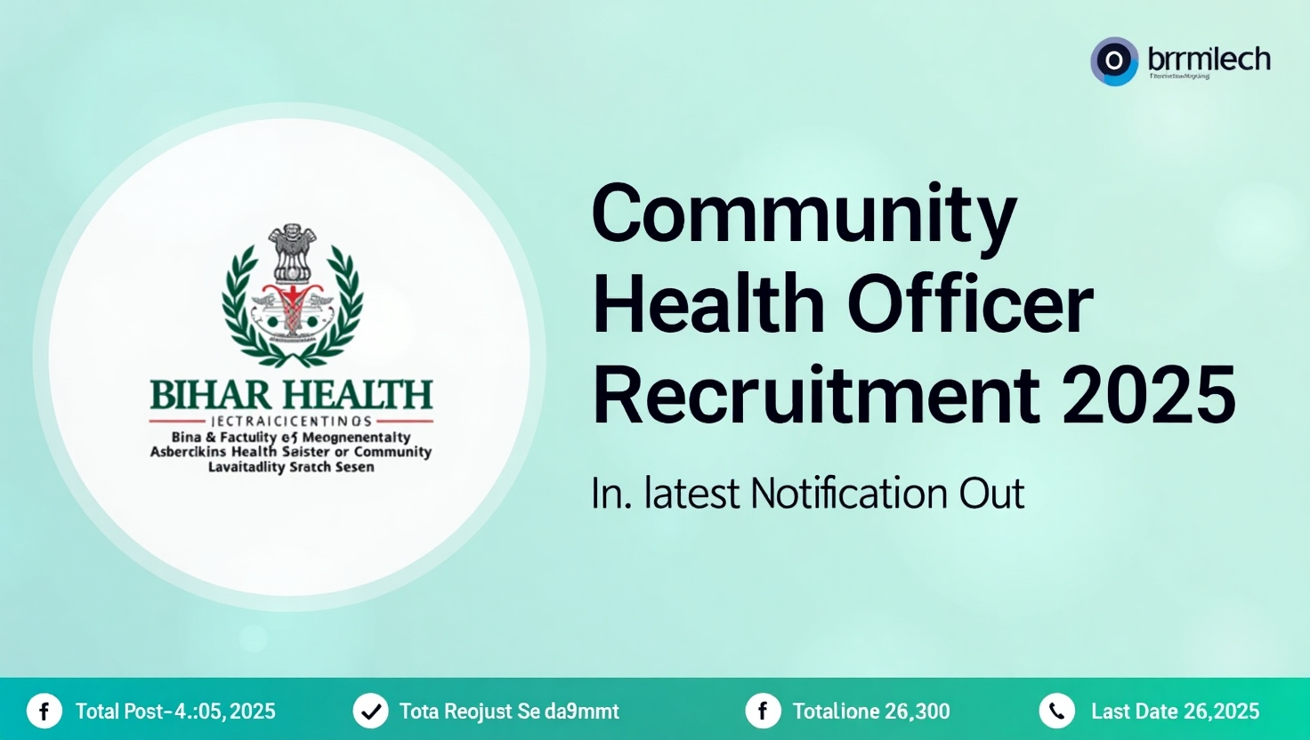 Community Health Officer Recruitment 2025, latest Notification out, Essential Qualification, Syllabus, Pattern, Important Dates, Application fee and many more–click here,