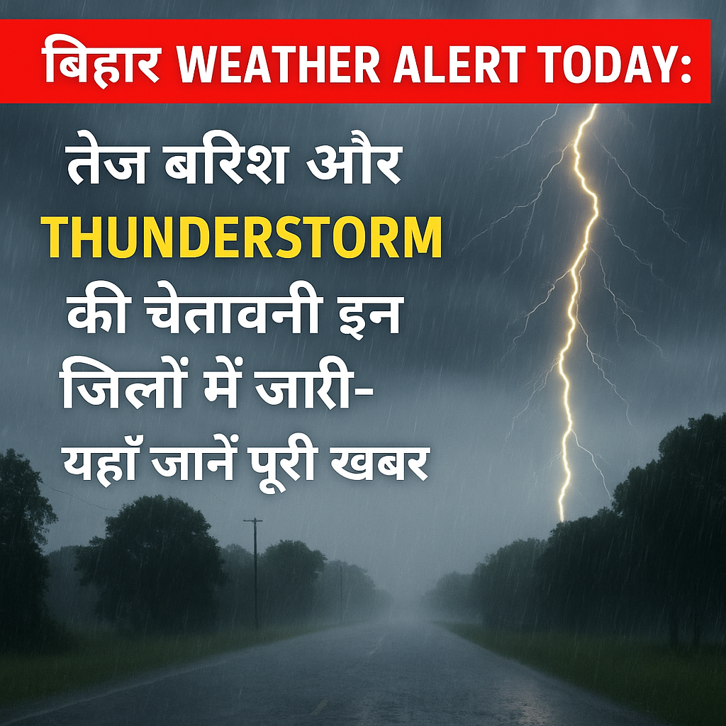 Bihar weather alert today: तेज बारिश और Thunderstorm की चेतावनी इन जिलों में जारी-यहाँ जाने पूरी ख़बर