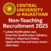 Central university of Rajasthan Recruitment 2025-
